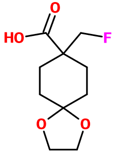 (image for) MC017909 8-(Fluoromethyl)-1,4-dioxaspiro[4.5]decane-8-carboxylic acid